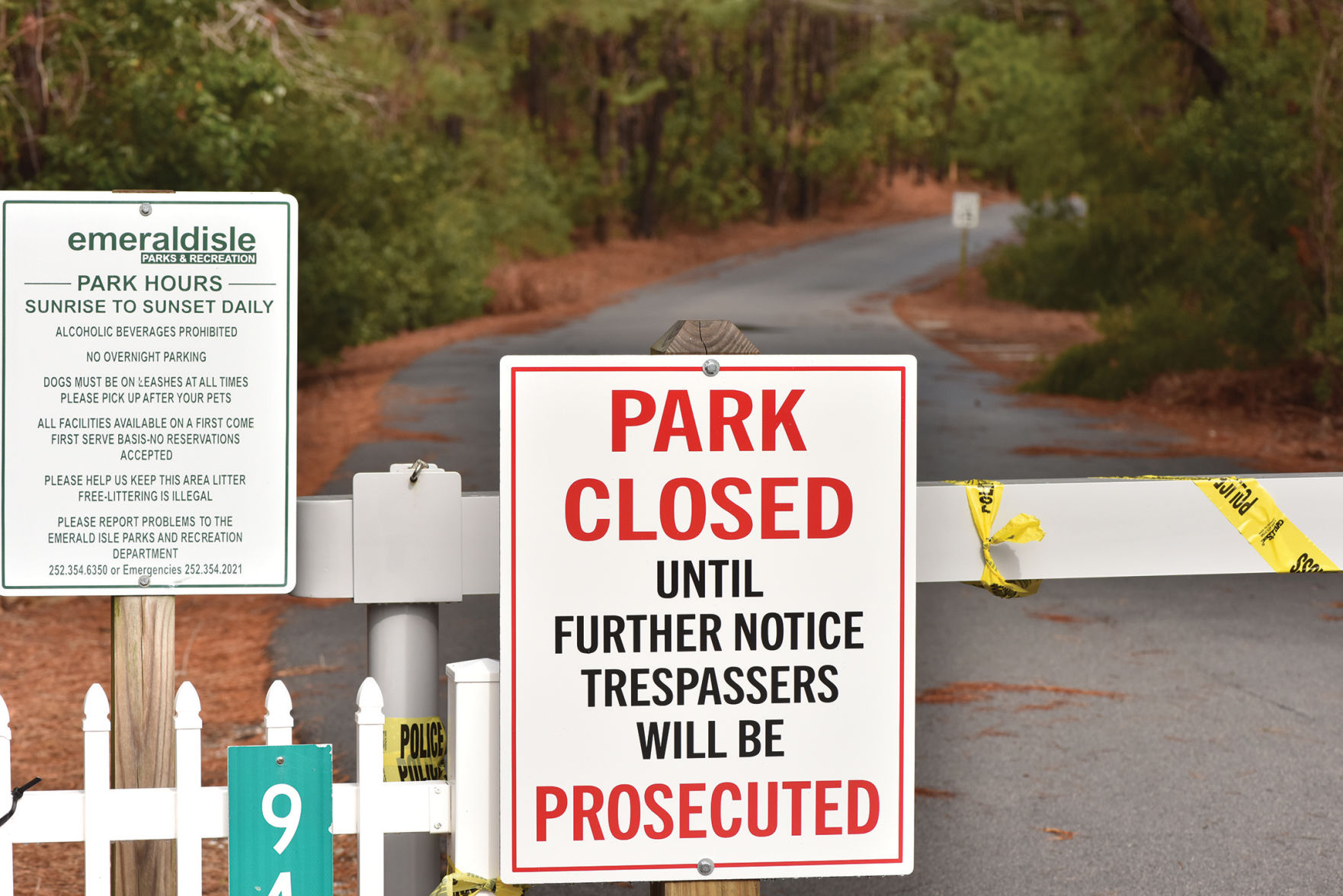 Nature trail closed